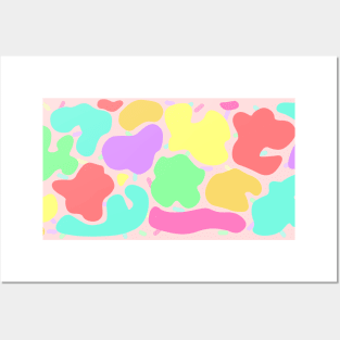 Pastel Rainbow Animal Print Posters and Art